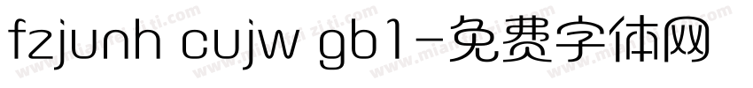 fzjunh cujw gb1字体转换